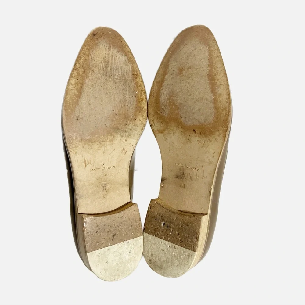 Everlane The Modern Leather Loafers Flats Shoes Olive Green /Taupe Made in Italy - Picture 13 of 16